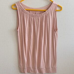 LOFT Soft Pink Gathered Tank Top